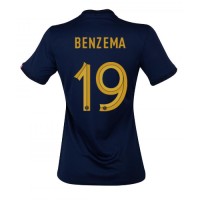 Billiga Frankrike Karim Benzema #19 Hemma fotbollskläder Dam VM 2022 Kortärmad